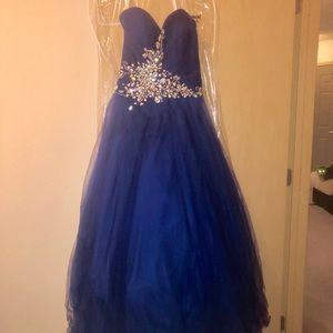 Blue Corset Ball Gown